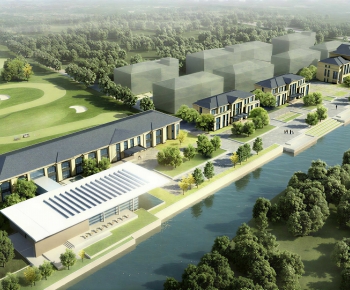 Modern Architectural Bird's-eye View Planning-ID:976061117