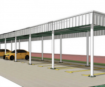Modern Outdoor Parking Lot-ID:786657098