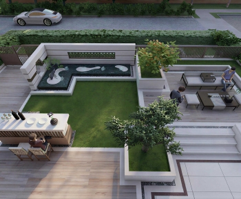 Modern Courtyard/landscape-ID:721446043