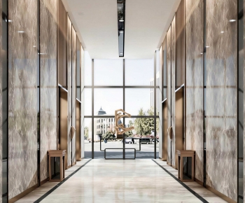 Modern Office Elevator Hall-ID:813801055
