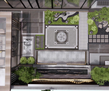 New Chinese Style Courtyard/landscape-ID:327187068
