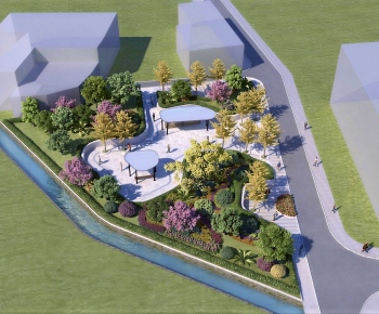 Modern Architectural Bird's-eye View Planning-ID:501180896