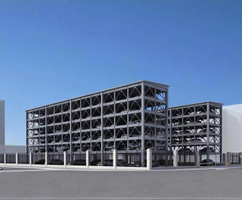 Modern Outdoor Parking Lot-ID:483459007