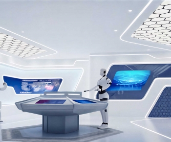 Modern Exhibition Hall-ID:344504126