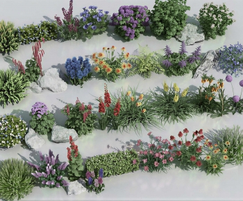 Modern Flowers And Grass-ID:875778916