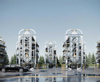 Modern Outdoor Parking Lot-ID:539150006