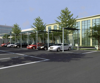 Modern Outdoor Parking Lot-ID:731597901