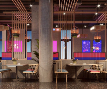 Industrial Style Barbecue Restaurant-ID:580399026