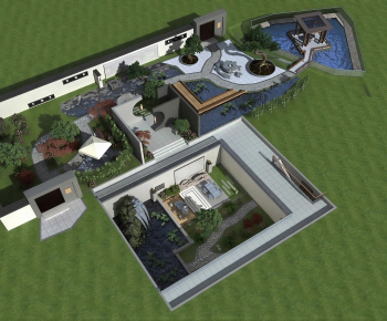 New Chinese Style Courtyard/landscape-ID:438560013