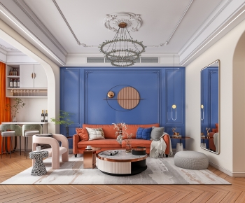 French Style A Living Room-ID:932883022