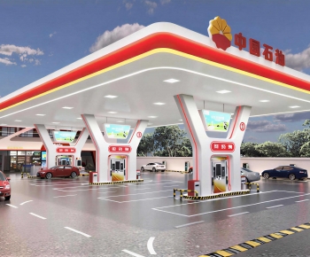 Modern Gas Station-ID:100140655