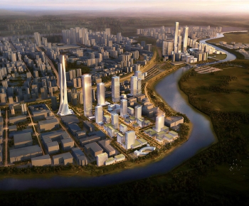 Modern Architectural Bird's-eye View Planning-ID:925102006