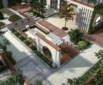 New Chinese Style Courtyard/landscape-ID:420998104