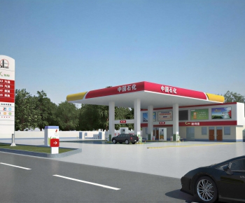 Modern Gas Station-ID:952294112