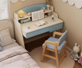 Modern Computer Desk And Chair-ID:596441033