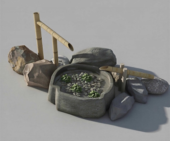 Japanese Style Rockery Waterscape-ID:596338995