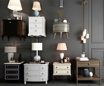 American Style Bedside Cupboard-ID:458329928