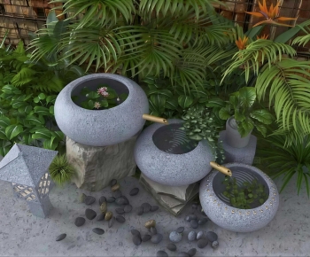 Japanese Style Rockery Waterscape-ID:603239529