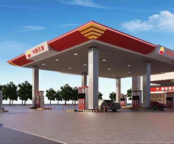 Modern Gas Station-ID:982016095