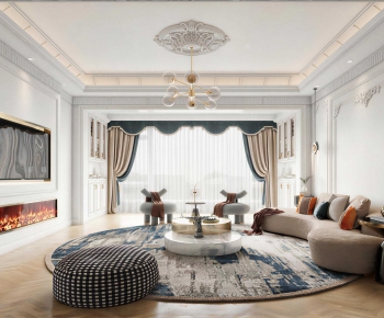 French Style A Living Room-ID:385696894