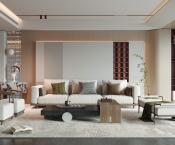 New Chinese Style A Living Room-ID:443928003