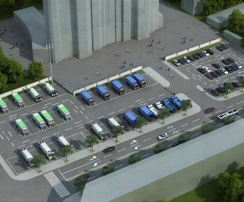 Modern Outdoor Parking Lot-ID:473735091