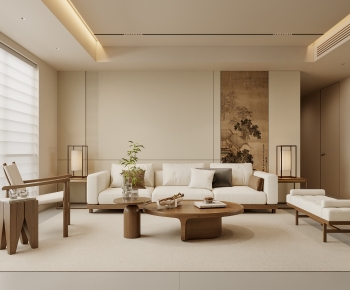 New Chinese Style A Living Room-ID:689367062
