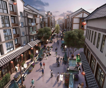 New Chinese Style Commercial Street-ID:509345059