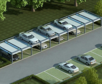 Modern Outdoor Parking Lot-ID:202286019