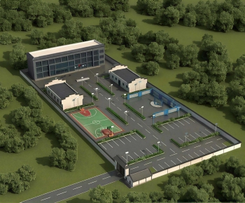 New Chinese Style Architectural Bird's-eye View Planning-ID:242332949