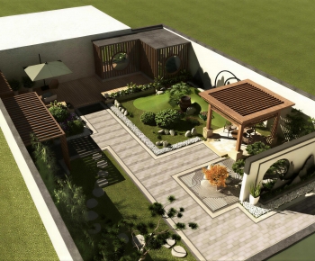 New Chinese Style Courtyard/landscape-ID:911632066