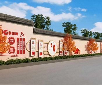 New Chinese Style Landscape Wall-ID:989479062