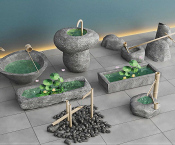 Chinese Style Rockery Waterscape-ID:243526947