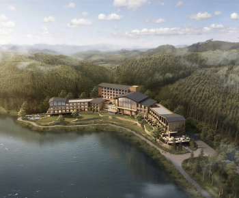 New Chinese Style Architectural Bird's-eye View Planning-ID:860291963