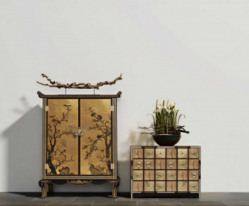 New Chinese Style Side Cabinet-ID:753304008