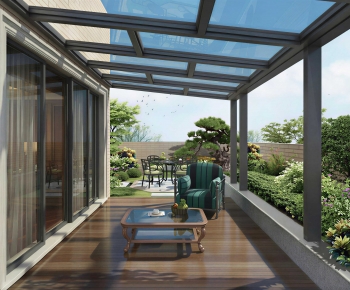 New Chinese Style Leisure Balcony-ID:623982915