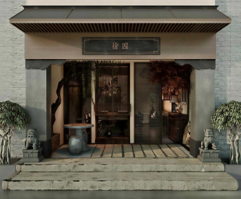 New Chinese Style Facade Element-ID:519646881