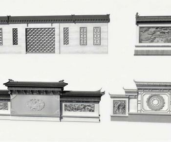 Chinese Style Landscape Wall-ID:618407965