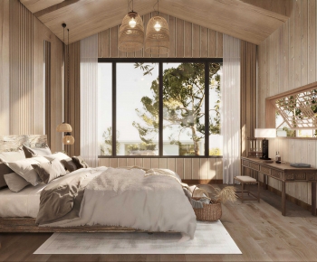 Wabi-sabi Style Bedroom-ID:411055097
