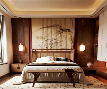 New Chinese Style Bedroom-ID:128305913