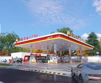 Modern Gas Station-ID:361280444