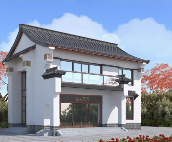 Chinese Style Appearance Of Commercial Building-ID:355770699
