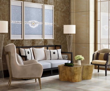 New Chinese Style Sofa Combination-ID:287615063