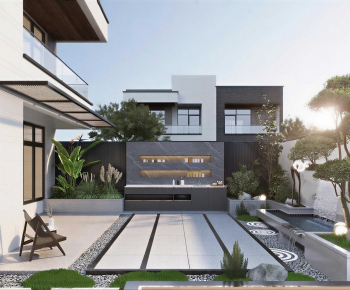 Modern Courtyard/landscape-ID:488010885