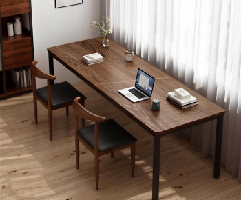Modern Computer Desk And Chair-ID:858403924