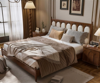 Modern Double Bed-ID:757967002