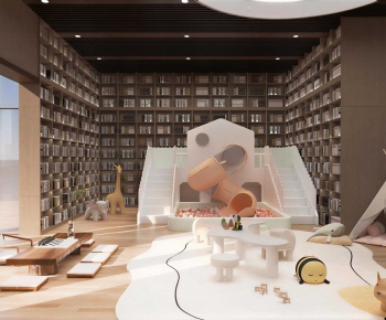 Modern Children's Reading Room-ID:283840898