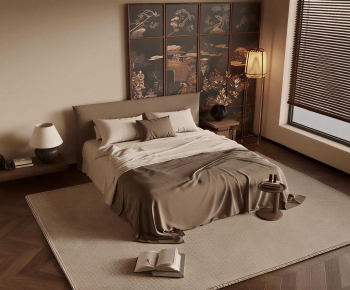 Modern Double Bed-ID:824399958