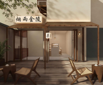 New Chinese Style Facade Element-ID:532850981