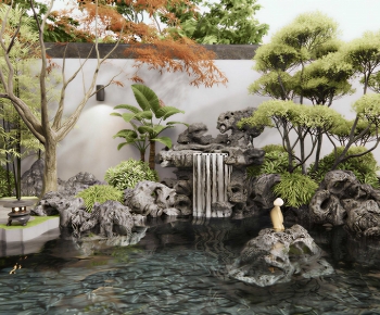 New Chinese Style Rockery Waterscape-ID:237698081